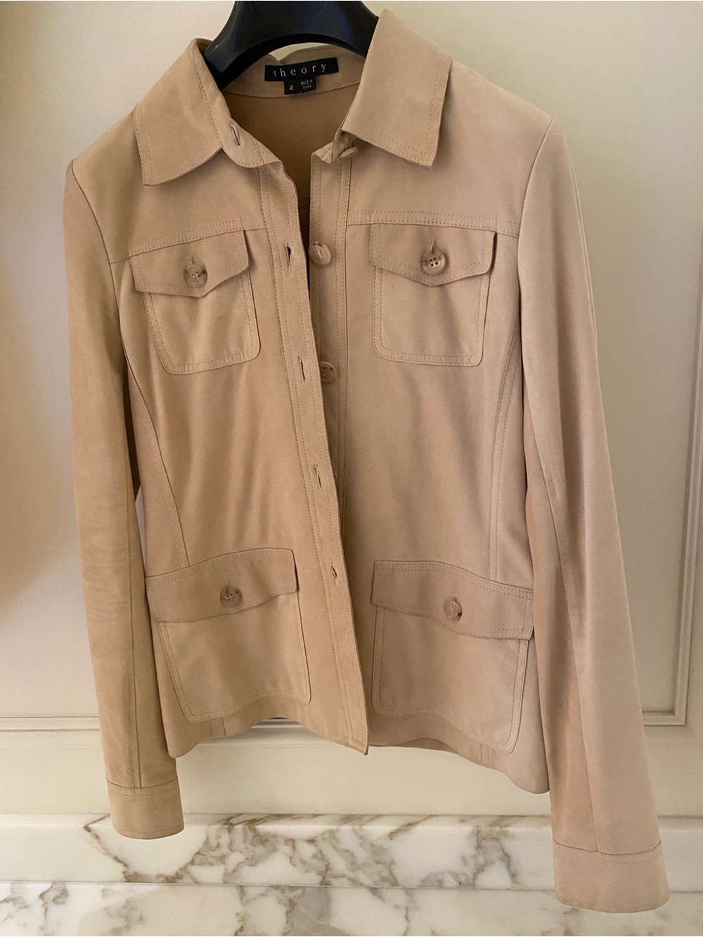 Vintage Theory Beige Suede Utility Jacket